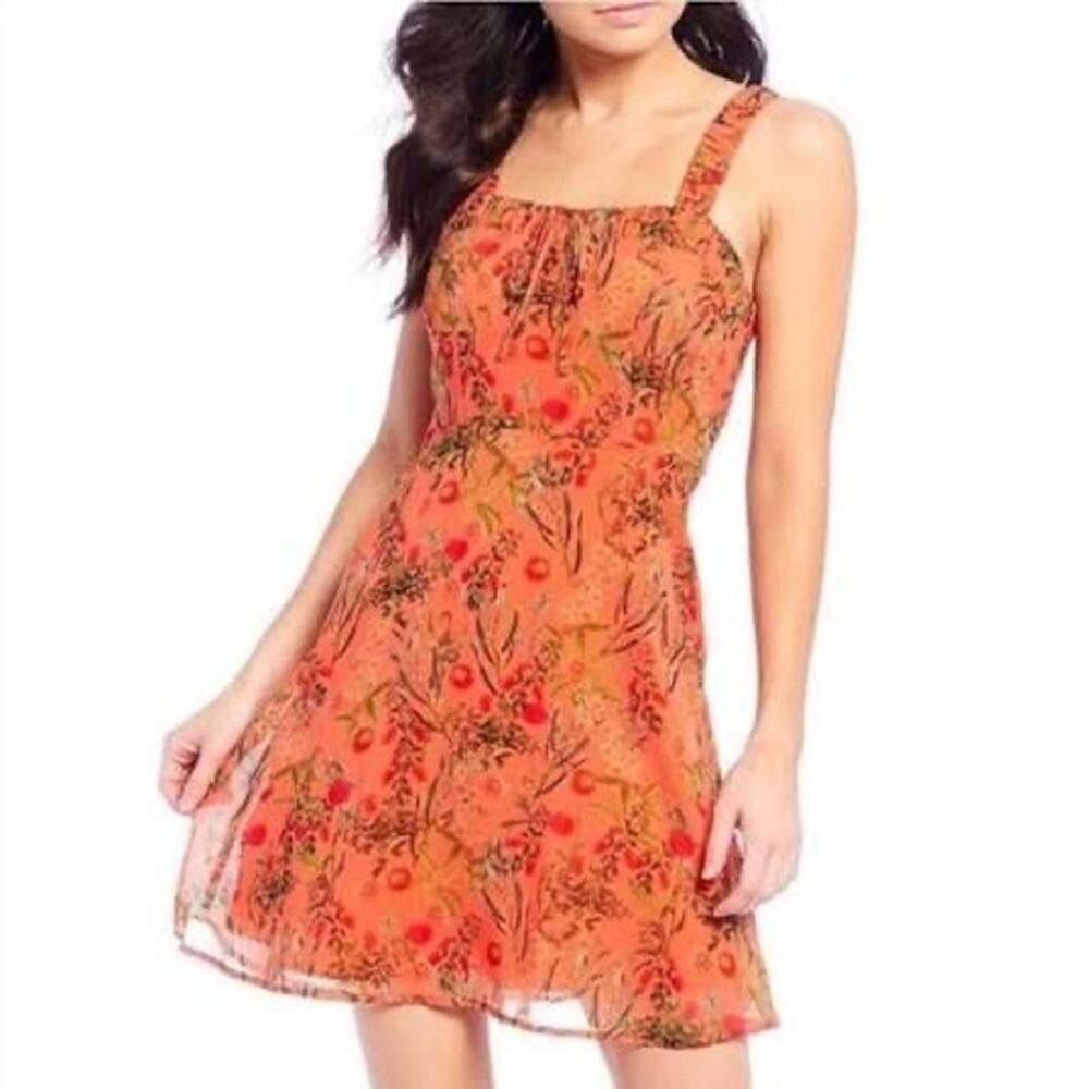 Gianni Bini Jane Orange
Floral Sleeveless A-line
Dress - Size 4 - Picture 10 of 10